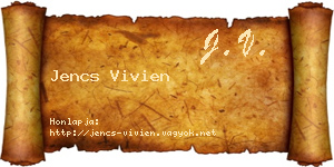 Jencs Vivien névjegykártya